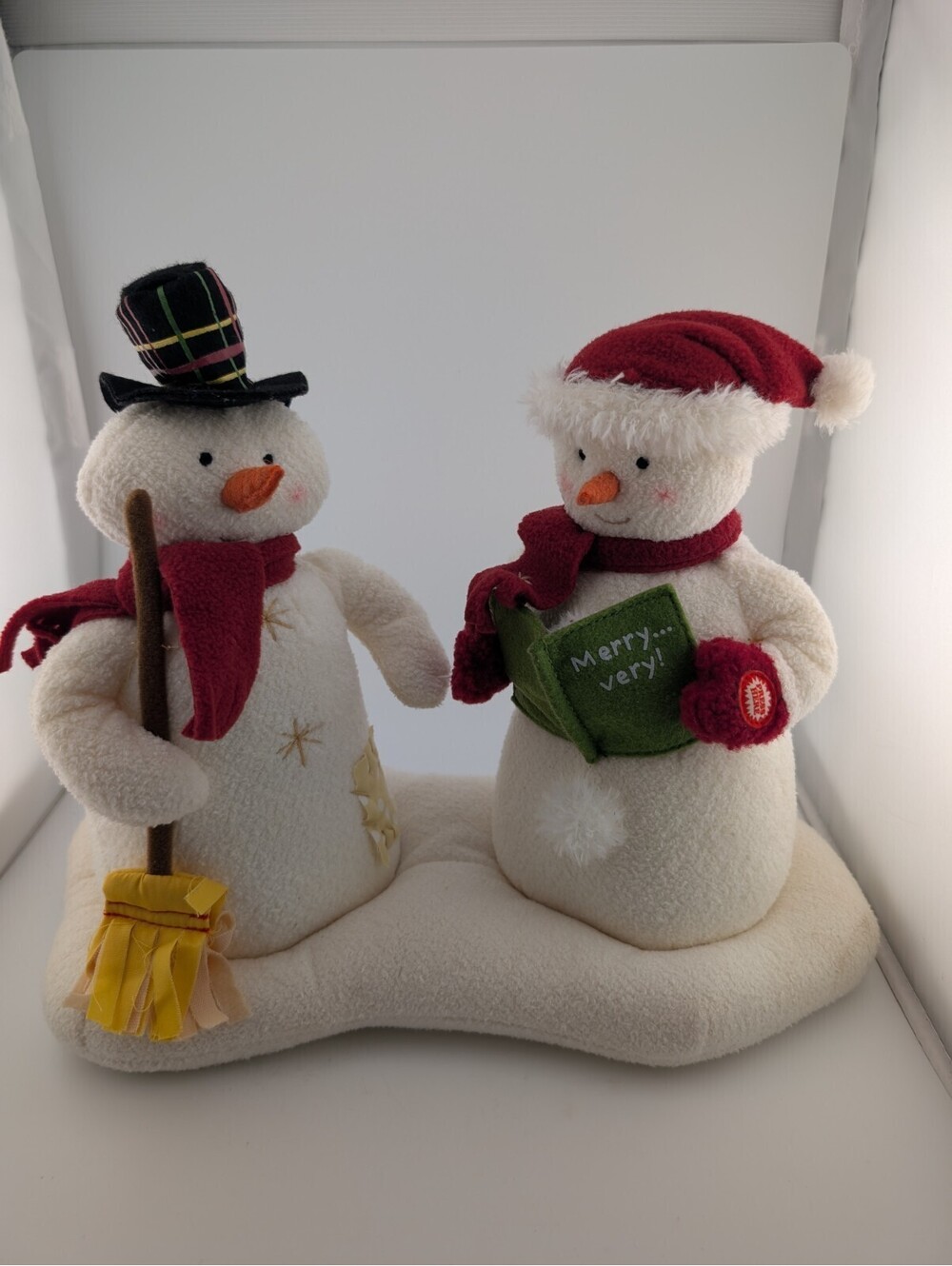 2003 Hallmark Jingle Pals Mr. & Mrs. Snowman Animated Christmas Decor *Works*